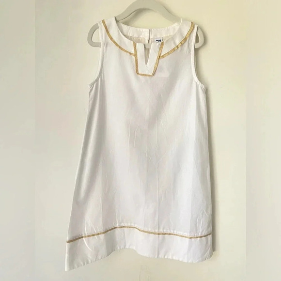 Janie and Jack Swim Coverup Girls’ 5 White Metallic Trim NWT - Picture 3 of 8